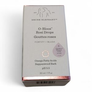 Drunk Elephant O-Bloos Rosi Drops Full Size with Free Sample Moisturizer